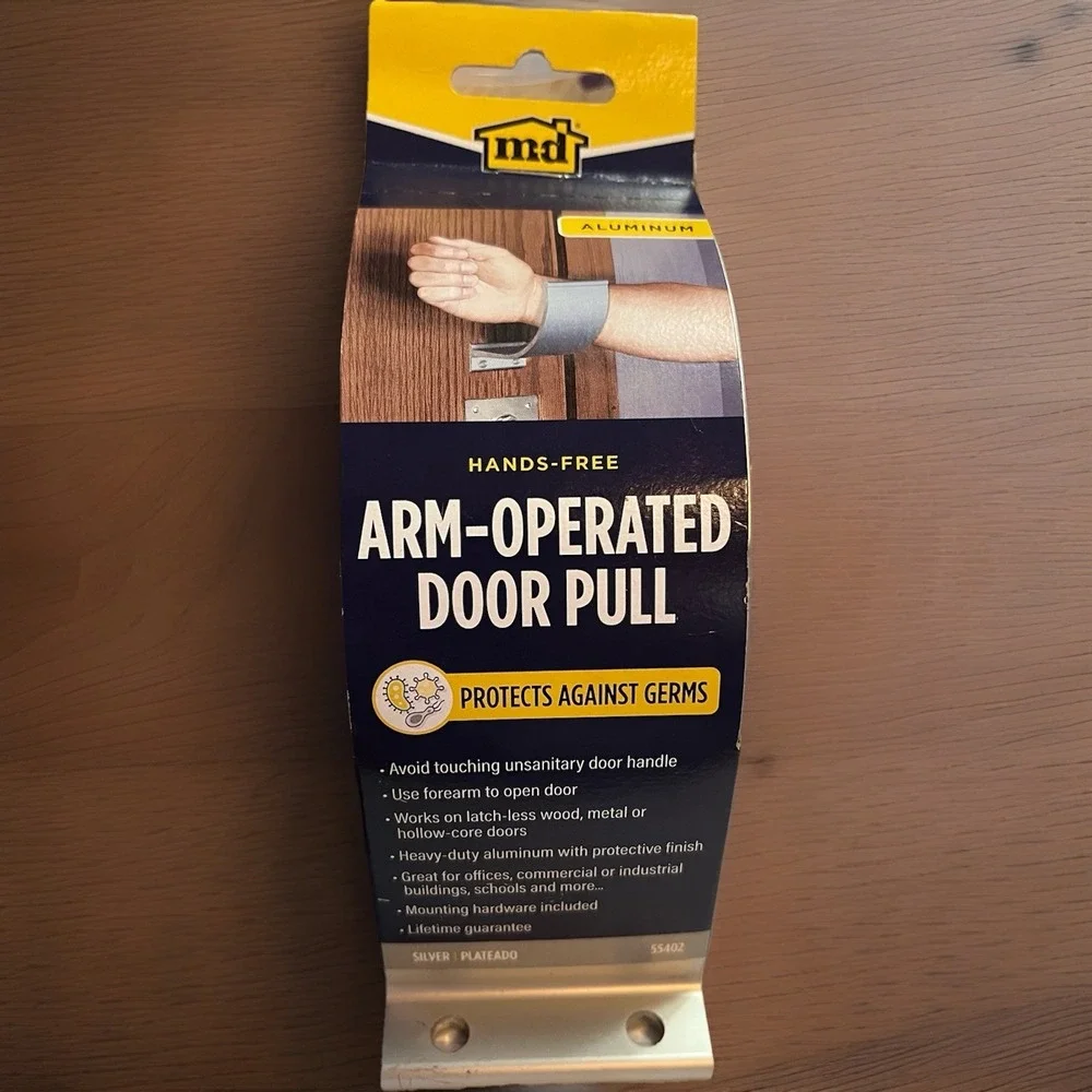 M-D Hands Free Arm Operated Door Pull Opener Silver 55402‎ Aluminum 5